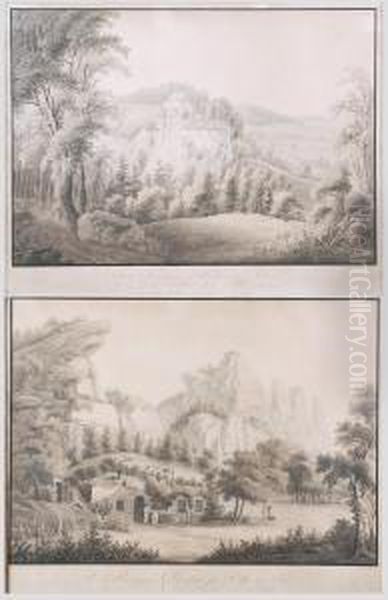 Zamek Kriebstein Niedaleko Waldheim Wsaksonii - view 1