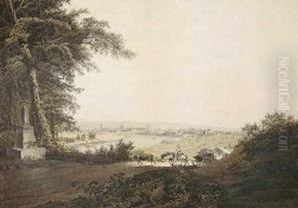 Vue De Dresde Du Cote Del'orient Sur Le Chemin De Budisin - view 1