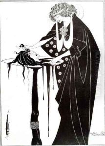 The Dancer's Reward, illustration from 'Salome' by Oscar Wilde, pub. 1894 by Aubrey Vincent Beardsley
