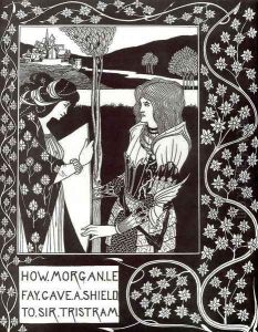 How Morgan Le Fay Gave a Shield to Sir Tristram by Aubrey Vincent Beardsley