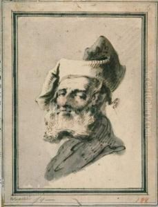 Studie Eines Bartigen Alten. by Tiberius Domenikus Wocher