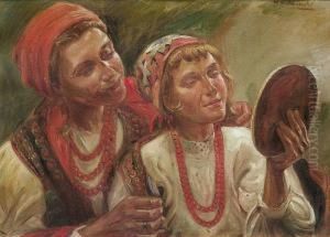 Mirror by Wincenty Wodzinowski