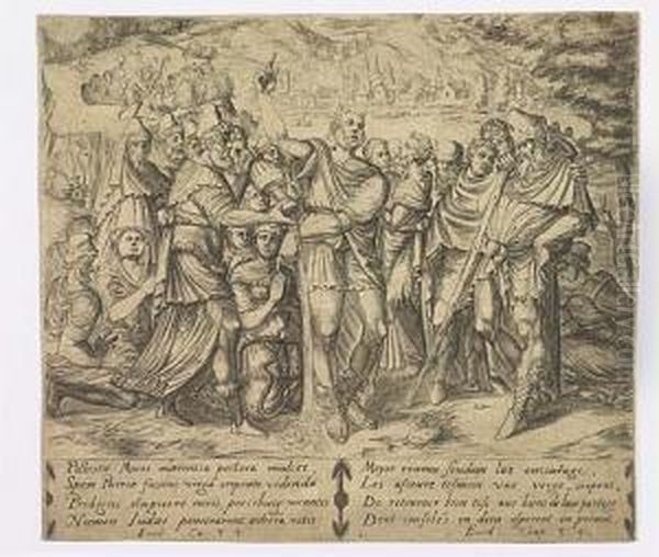 Moses Performing Miracles Before The Pharoah - view 1