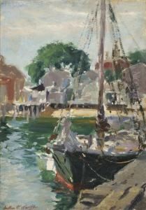 Sailboat At Wharf, 
Provincetown