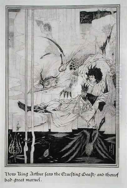Now King Arthur saw the Questing Beast and thereof had great marvel, from 'Le Morte d'Arthur - view 1