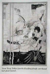 Now King Arthur saw the Questing Beast and thereof had great marvel, from 'Le Morte d'Arthur