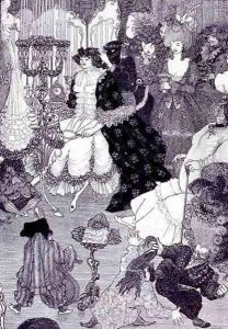 Illustration, probably from The Battle of the Beaux and the Belles c.1896