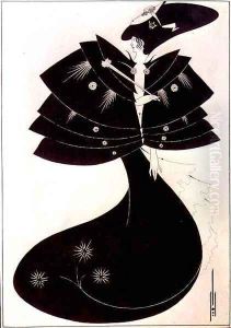 The Black Cape, illustration for the English edition of Oscar Wilde's play 'Salome', 1894
