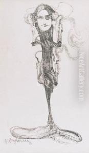 Jadwiga Mrozowska Jako Psyche by Witold Wojtkiewicz