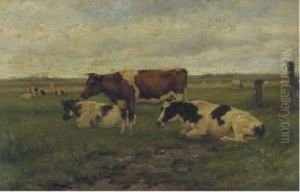 Cattle In A Meadow by Herman Wolbers