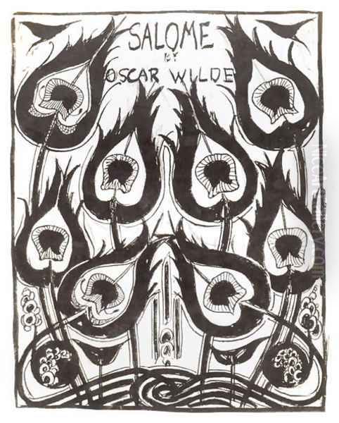 Original sketch for the cover of 'Salome' by Oscar Wilde (1854-1900) c.1894 - view 1