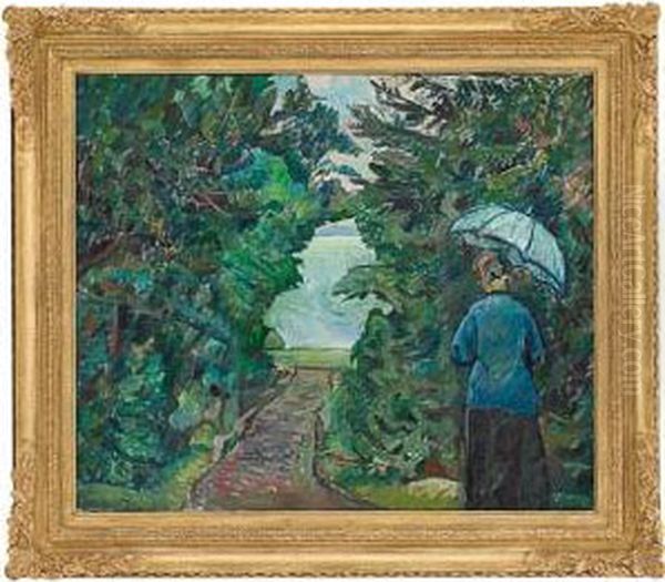 Woman Withumbrella - view 1