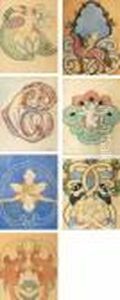 Dekorative Fantasifigurer by Oluf Wold-Torne