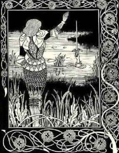 How Sir Bedivere Cast the Sword Excalibur into the Water by Aubrey Vincent Beardsley
