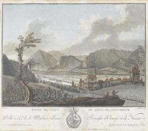 Ville De Thun Du Cote De L'occident by Caspar Wolf
