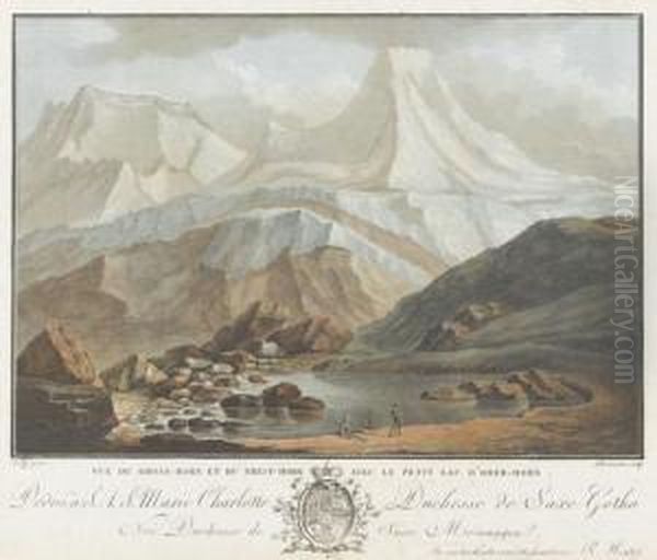 "vue Du Gross-horn Et Du Breit-horn Avec Le Petit Lac - view 1