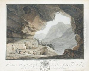 Vue De La Caverne Du Dragon/dans Le Canton D'unterwalden by Caspar Wolf
