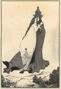 The Ascension of St. Rose of Lima by Aubrey Vincent Beardsley