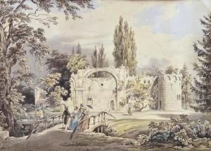 Views In A Continental Pleasure Garden by Franz Wolf