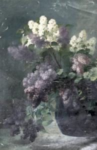 Duftiges Fliederstillleben by Franz Wolf