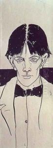 Self portrait, aged eighteen, c.1890 by Aubrey Vincent Beardsley