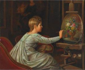 The Artist In Her Studio by Otto Wolf-Oschatz