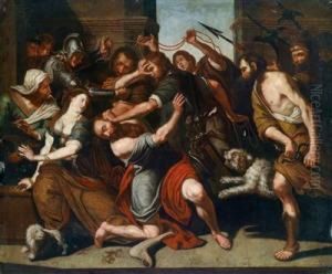 Samson Wirdvon Den Philistern Gefangen Genommen by Artus Wollfort