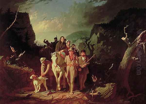 Daniel Boone escorting settlers through the Cumberland Gap, 1851-52 - view 1