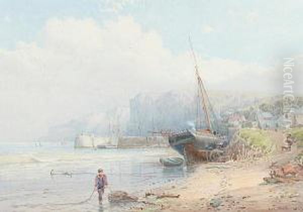 Saundersfoot, Tenby, With Figure On The Shore - view 1