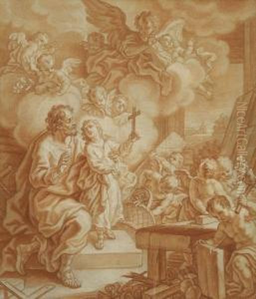Christus Mit Dem Hl.josef In Der Zimmermannswerkstatt - view 1