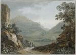 Burgruine Resti Bei Meiringen Mit Blick Gegen Den Reichenbachfall