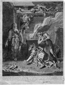 Saul Bei Der Hexe Von Endor by Georg Andreas I Wolfgang