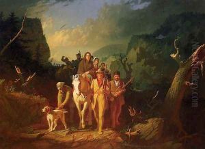 The Emigration of Daniel Boone by George Caleb Bingham