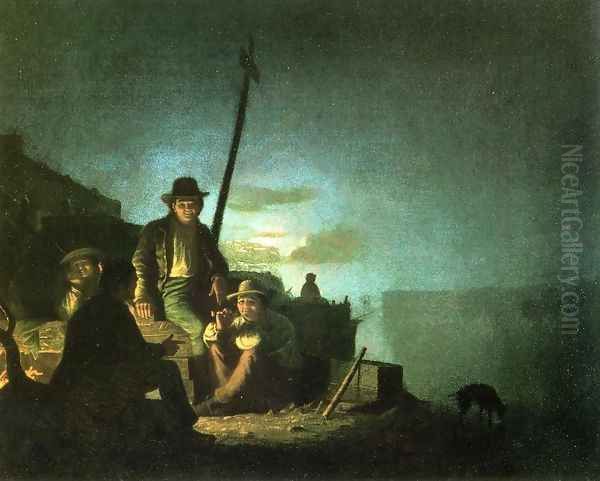 Watching the Cargo at Night - view 1