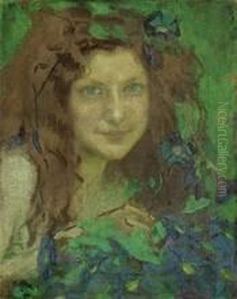 Madchen Mit Blaugrunen Augen - view 1