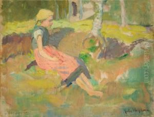 Madchen In Worpswede by Julie Wolfthorn