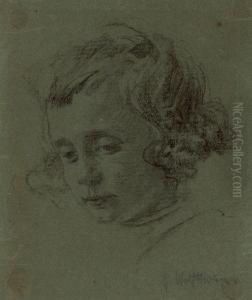 Portratstudie Eines Jungen Madchens by Julie Wolfthorn