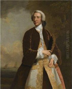 Portrait Of Captain Saumarez (1710-1747)
