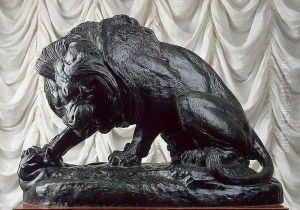 Lion and Serpent by Antoine-louis Barye