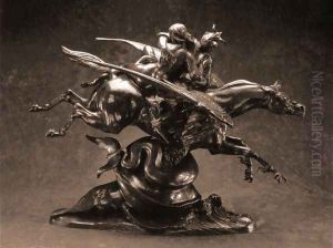 Roger and Angelica on the Hippogriff by Antoine-louis Barye