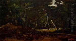 Sous-Bois A Fontainebleau by Antoine-louis Barye