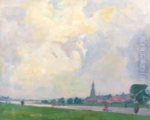 View Of Rhenen by Hendrik Jan Wolter