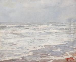 Rough Sea - North Sea Beach by Hendrik Jan Wolter