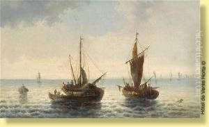 Pecheurs Par Temps Calme by Eugene Wolters