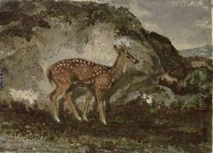 A Fawn by Antoine-louis Barye