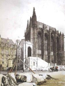 La Sainte Chapelle, from 'Picturesque Architecture in Paris', 1839