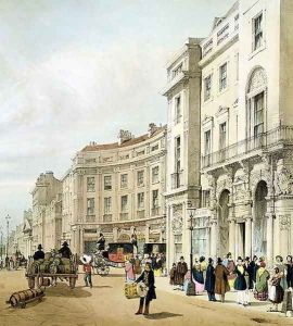 Western side of John Nash's extended Regent Circus by Thomas Shotter Boys