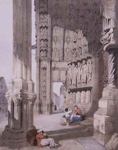 South Porch of Chartres Cathedral, 1839 by Thomas Shotter Boys