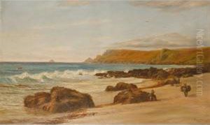 Fisherfolk On A Rocky Shoreline