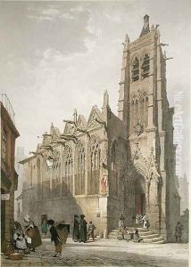 Exterior of the Church of St. Severin, Paris by Thomas Shotter Boys